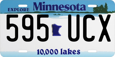 MN license plate 595UCX