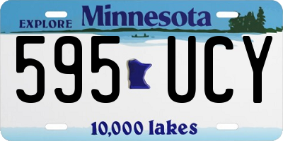 MN license plate 595UCY