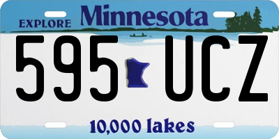 MN license plate 595UCZ