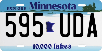 MN license plate 595UDA