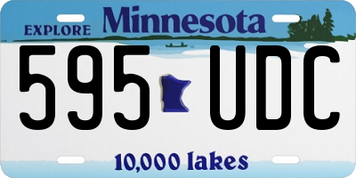 MN license plate 595UDC