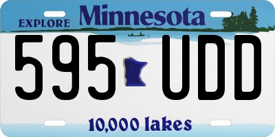 MN license plate 595UDD