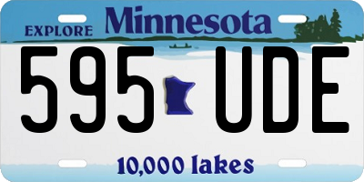 MN license plate 595UDE