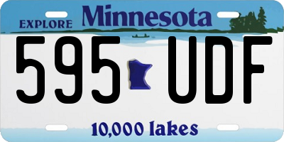 MN license plate 595UDF
