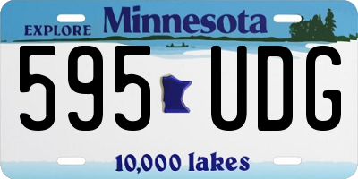 MN license plate 595UDG