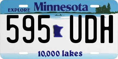 MN license plate 595UDH