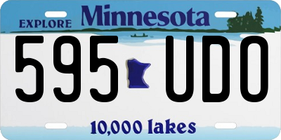 MN license plate 595UDO