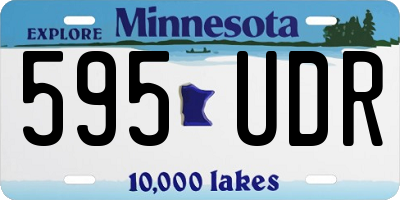 MN license plate 595UDR