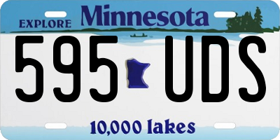 MN license plate 595UDS