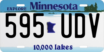 MN license plate 595UDV