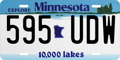 MN license plate 595UDW