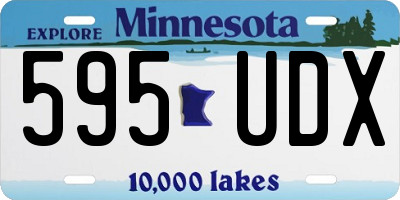 MN license plate 595UDX