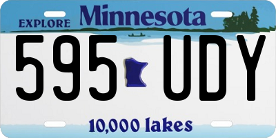 MN license plate 595UDY