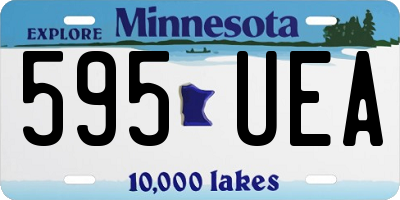 MN license plate 595UEA