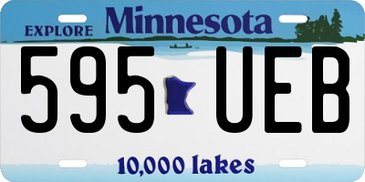 MN license plate 595UEB