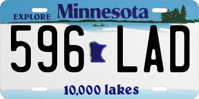 MN license plate 596LAD