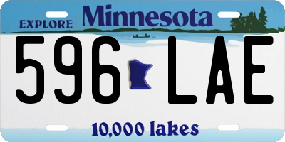 MN license plate 596LAE