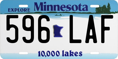 MN license plate 596LAF