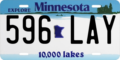 MN license plate 596LAY