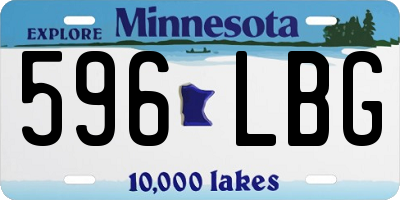 MN license plate 596LBG