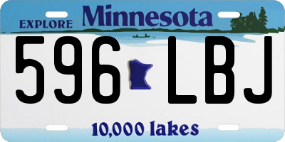 MN license plate 596LBJ