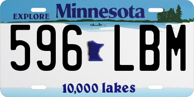 MN license plate 596LBM