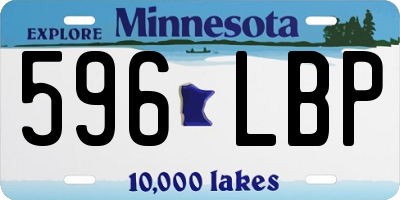 MN license plate 596LBP
