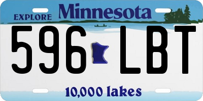 MN license plate 596LBT