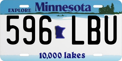 MN license plate 596LBU