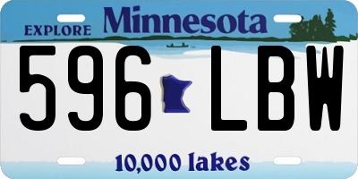 MN license plate 596LBW
