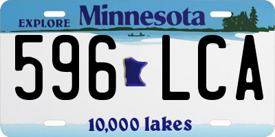 MN license plate 596LCA