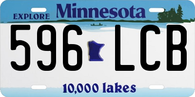 MN license plate 596LCB