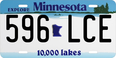 MN license plate 596LCE