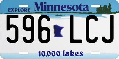 MN license plate 596LCJ