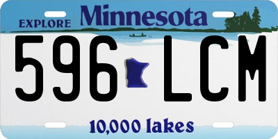MN license plate 596LCM