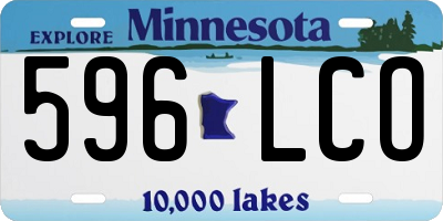 MN license plate 596LCO
