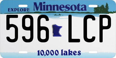 MN license plate 596LCP