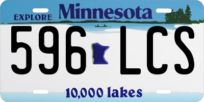 MN license plate 596LCS