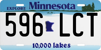 MN license plate 596LCT