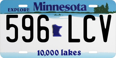 MN license plate 596LCV
