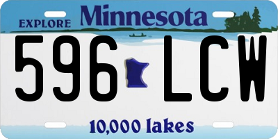 MN license plate 596LCW