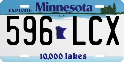 MN license plate 596LCX
