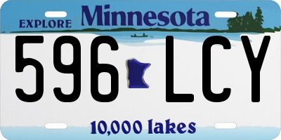 MN license plate 596LCY