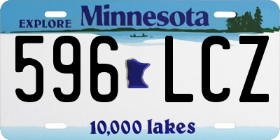 MN license plate 596LCZ