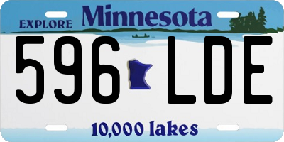 MN license plate 596LDE