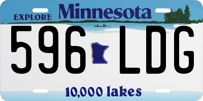 MN license plate 596LDG