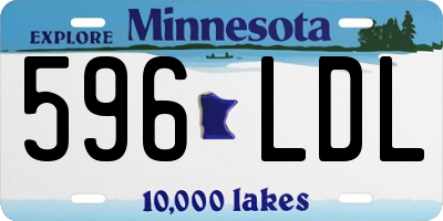 MN license plate 596LDL