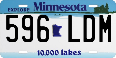 MN license plate 596LDM