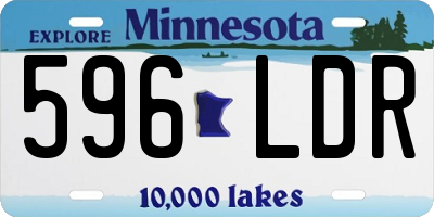 MN license plate 596LDR