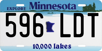 MN license plate 596LDT